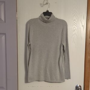 Chico's Light Gray Turtleneck Sweater Size Large